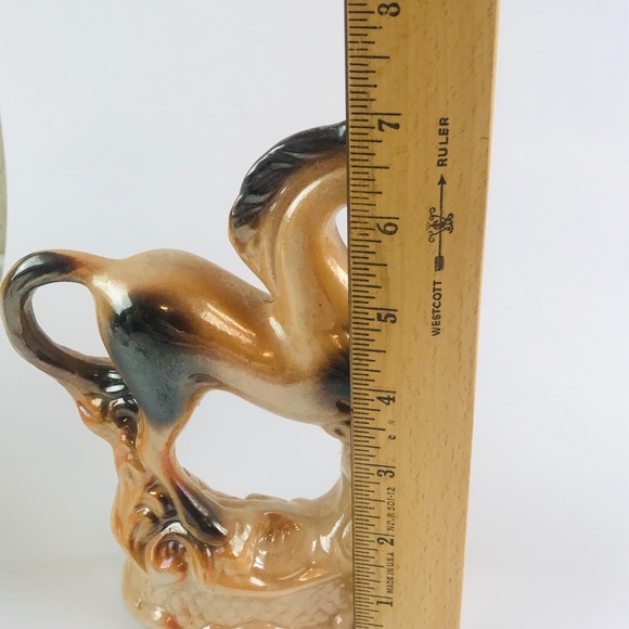 Brazilian Porcelain Luster Ware Prancing Horse MCM - Picture 8 of 8